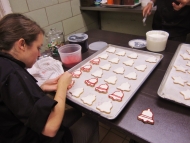 Maeve Perfecting the Bell Cookies 